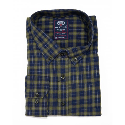 Cămașă bleumarin cu carouri 