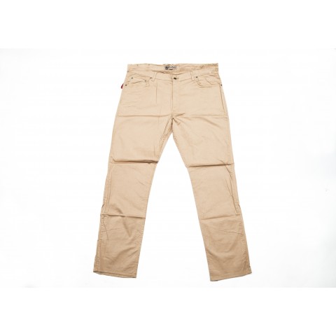 Pantaloni subțiri bej bumbac